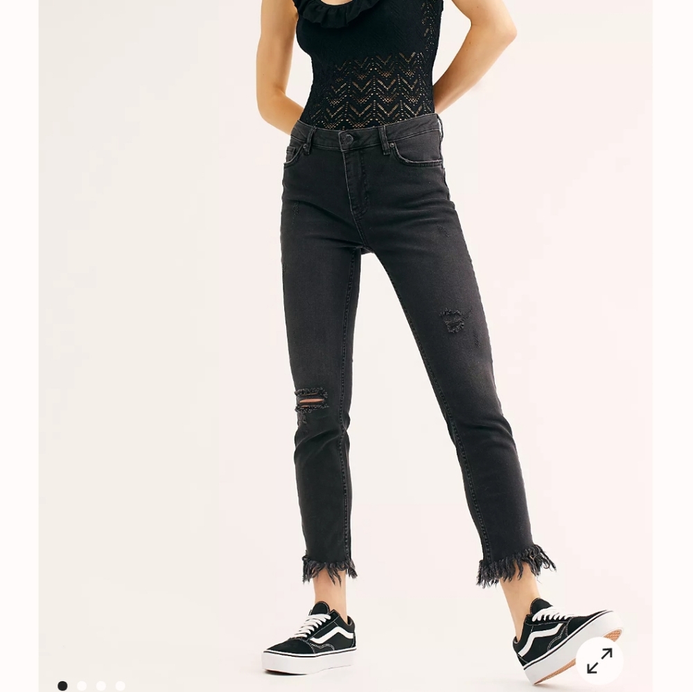Free people Great Heights Frayed skinny jeans
